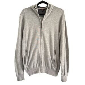 Refectory London Men's Light Gray Zip-Up Sweater